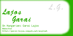 lajos garai business card